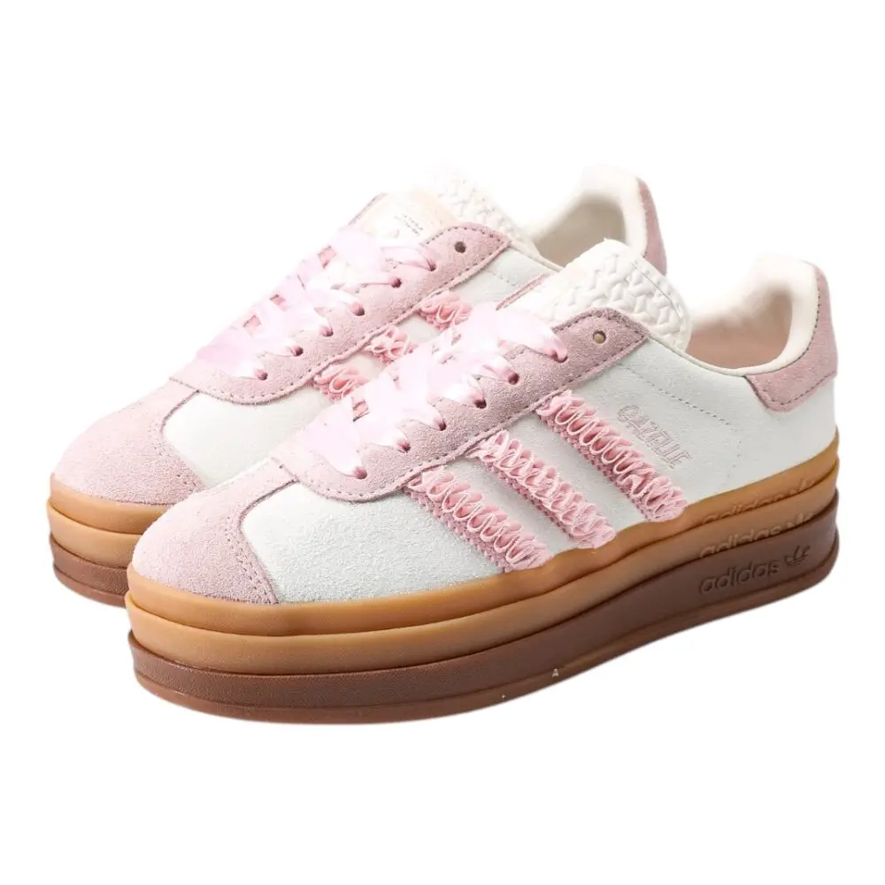 אדידס גאזל- ADIDAS GAZELLE BOLD SHOES White Pink – תמונה 3