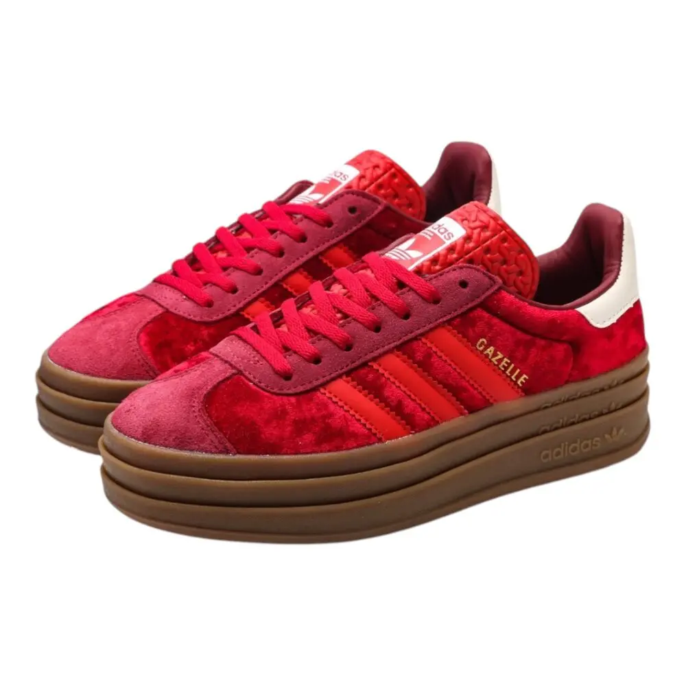 אדידס גאזל- ADIDAS GAZELLE BOLD SHOES Red Pink – תמונה 3
