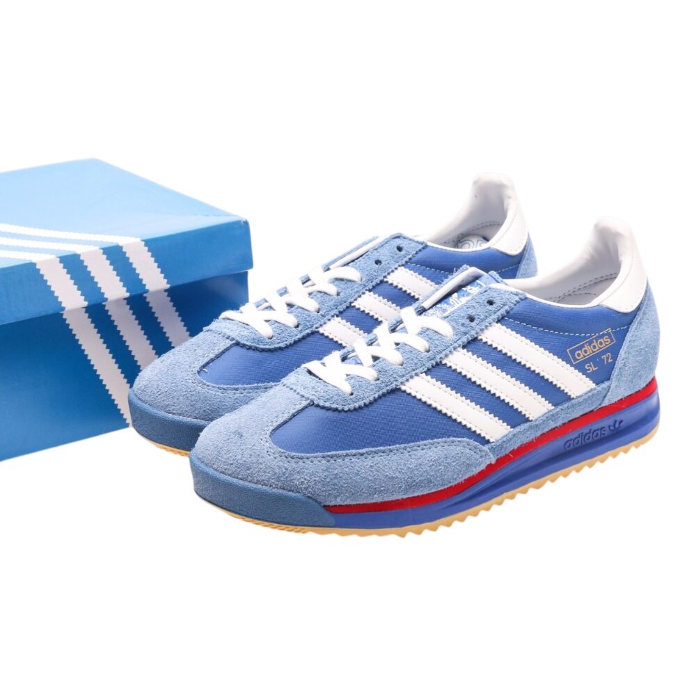 נעלי אדידס-Adidas SL 72 Blue White soft – תמונה 8