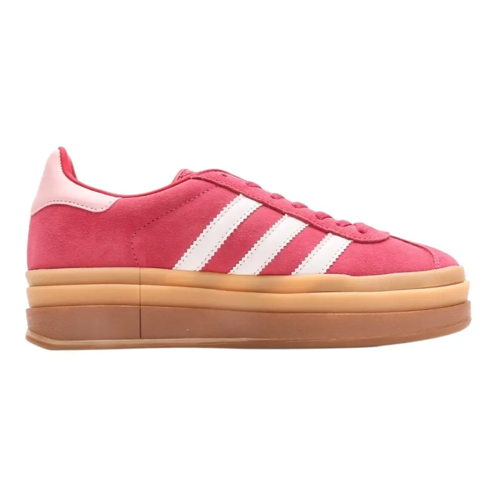 אדידס גאזל- ADIDAS GAZELLE BOLD SHOES White Red – תמונה 2