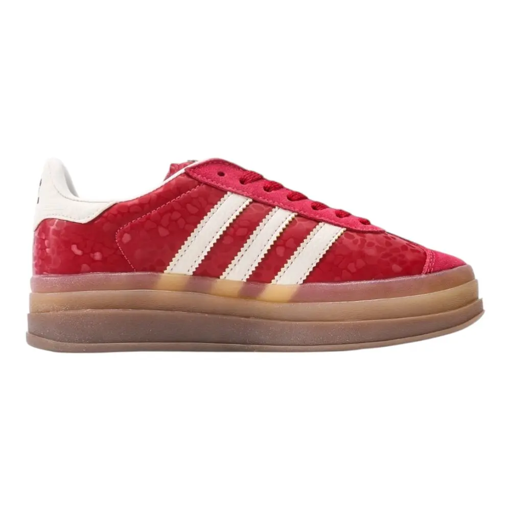 אדידס גאזל- ADIDAS GAZELLE BOLD SHOES Red White – תמונה 2