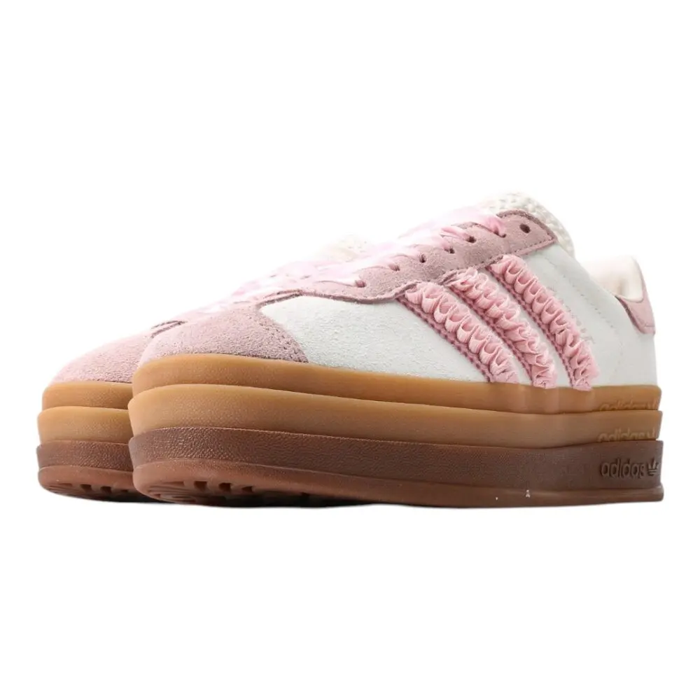 אדידס גאזל- ADIDAS GAZELLE BOLD SHOES White Pink – תמונה 5
