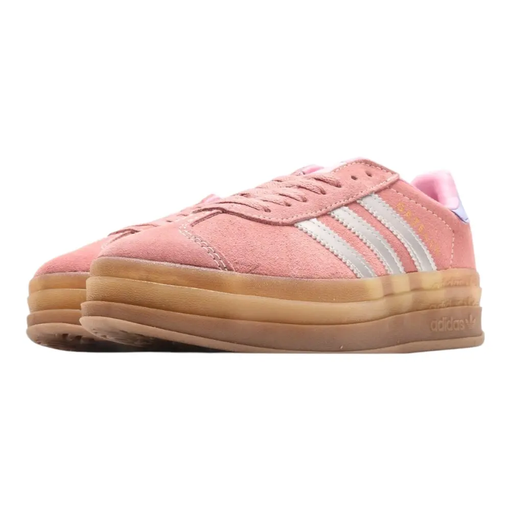 אדידס גאזל- ADIDAS GAZELLE BOLD SHOES Pink White – תמונה 3