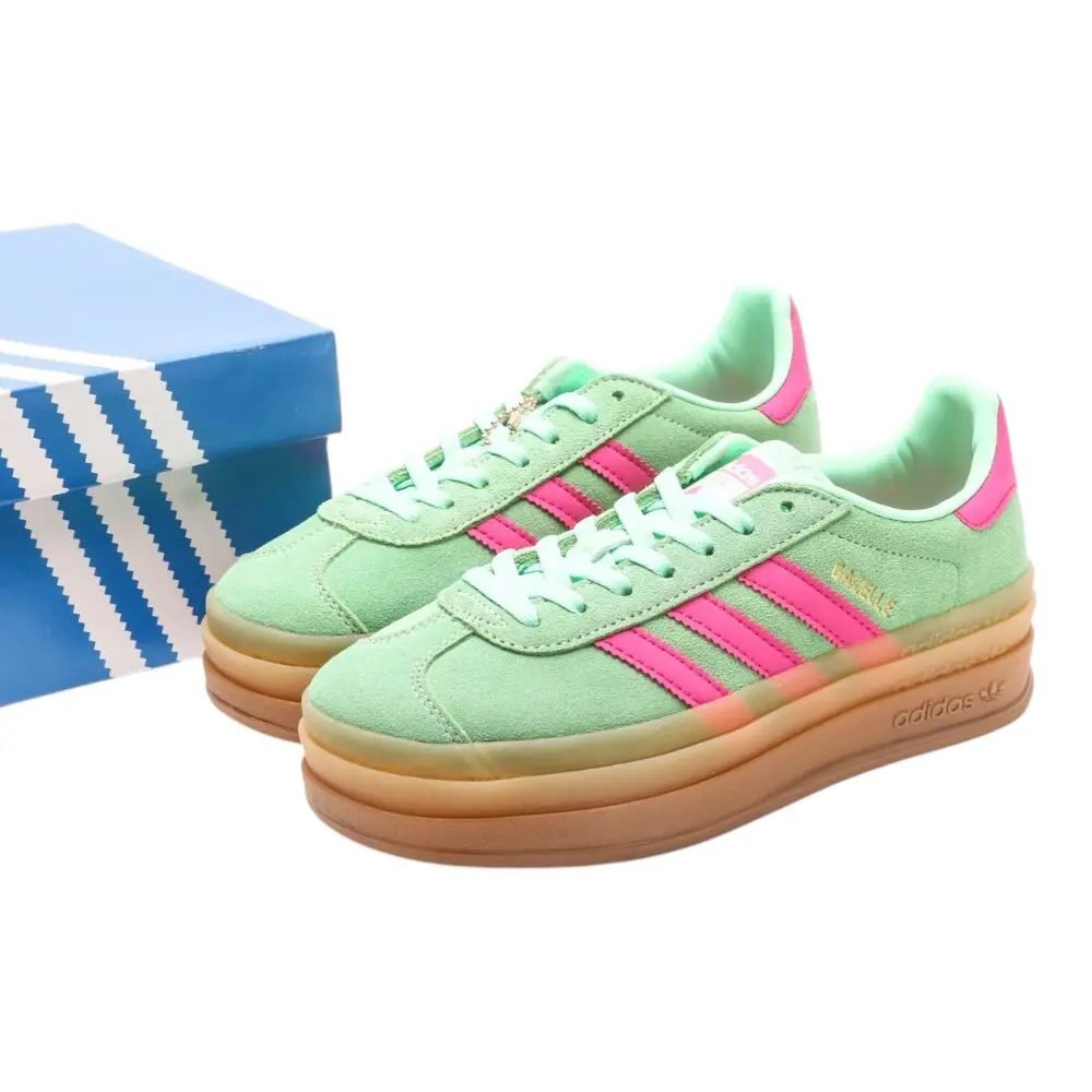אדידס גאזל- ADIDAS GAZELLE BOLD SHOES Green Pink – תמונה 5
