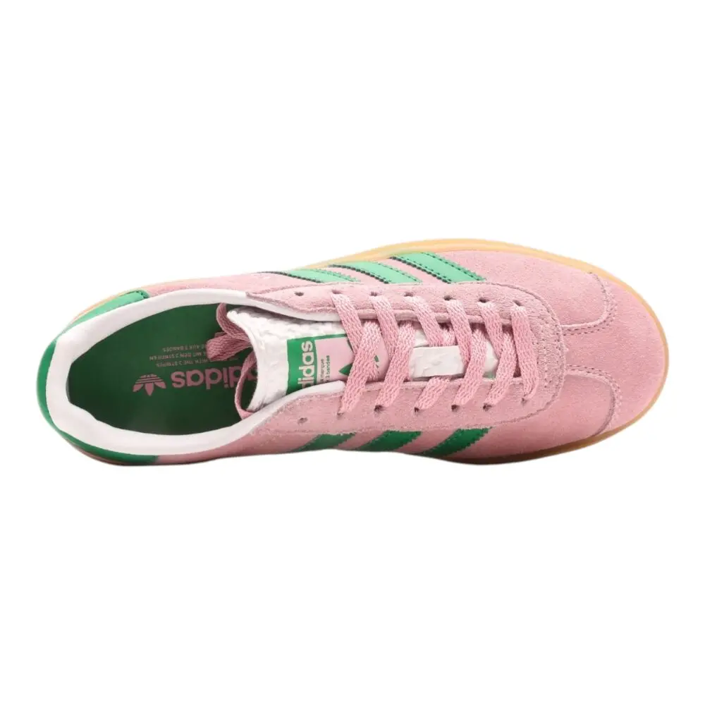 אדידס גאזל- ADIDAS GAZELLE BOLD SHOES Pink Green – תמונה 3