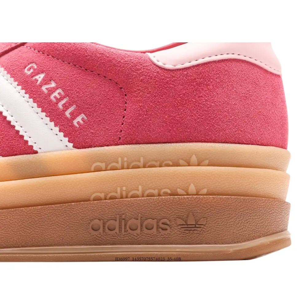 אדידס גאזל- ADIDAS GAZELLE BOLD SHOES White Red – תמונה 6