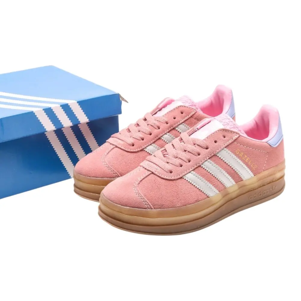 אדידס גאזל- ADIDAS GAZELLE BOLD SHOES Pink White – תמונה 5