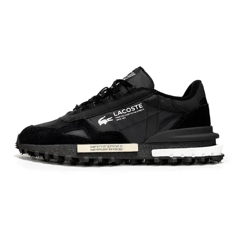 נעלי לקוסט-LACOSTE SHOES BLACK WHITE – תמונה 5