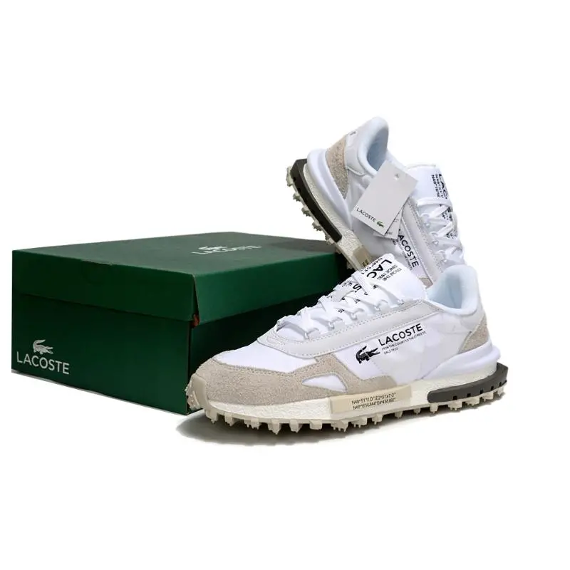 נעלי לקוסט-LACOSTE SHOES WHITE BEIGE – תמונה 6
