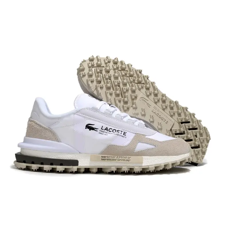 נעלי לקוסט-LACOSTE SHOES WHITE BEIGE