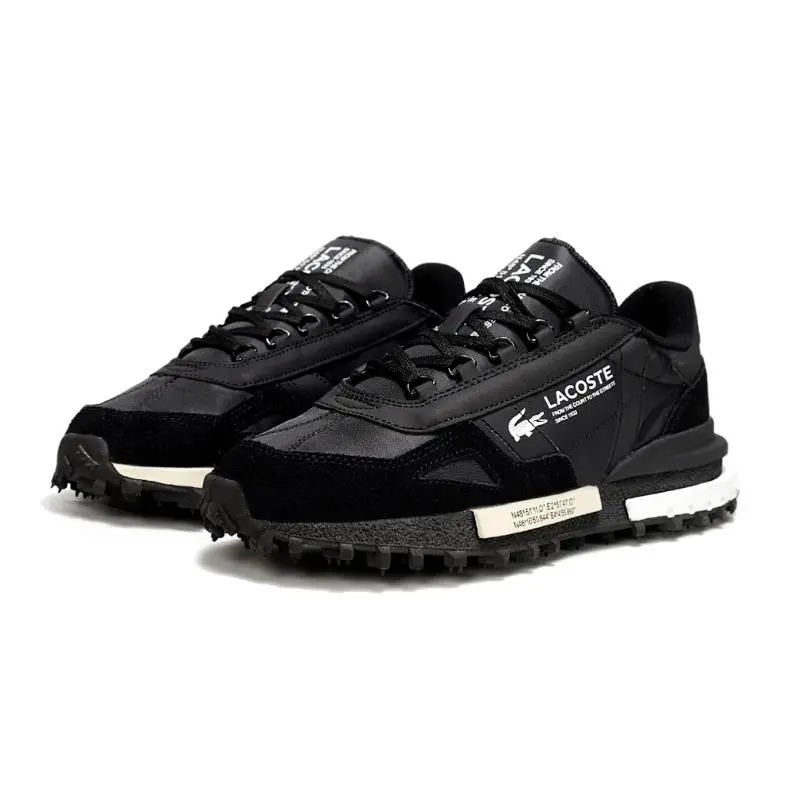נעלי לקוסט-LACOSTE SHOES BLACK WHITE – תמונה 6