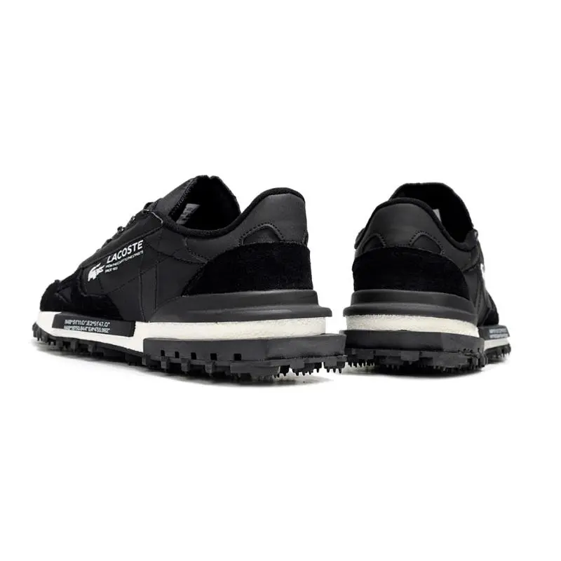 נעלי לקוסט-LACOSTE SHOES BLACK WHITE – תמונה 6