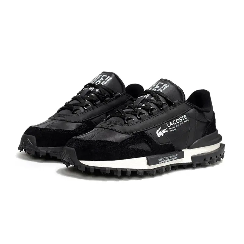 נעלי לקוסט-LACOSTE SHOES BLACK WHITE – תמונה 5