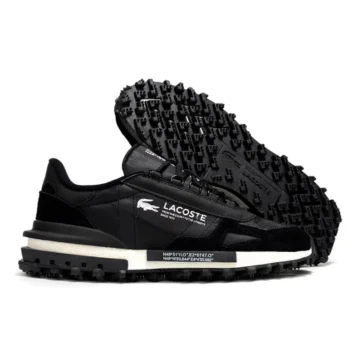 נעלי לקוסט-LACOSTE SHOES BLACK WHITE