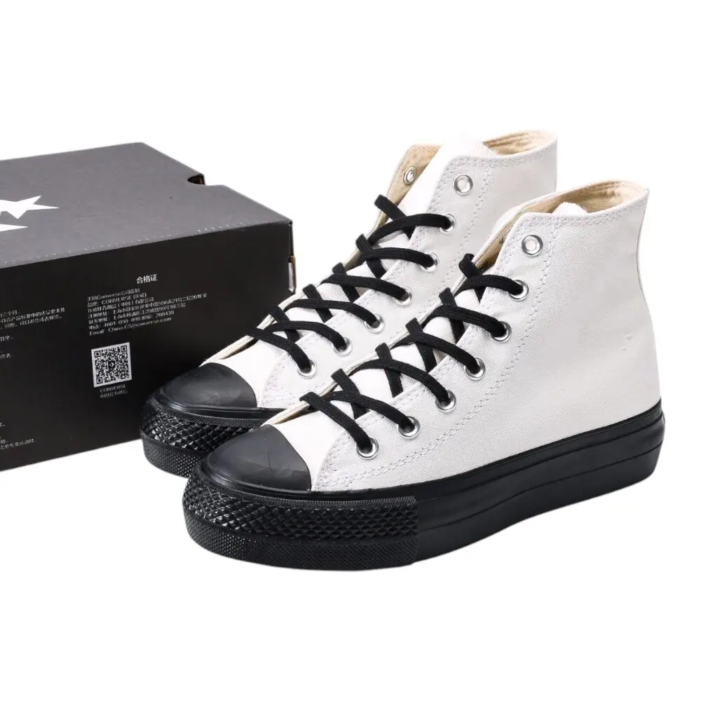 נעלי קונברס-Converse CAT WHITE BLACK – תמונה 3