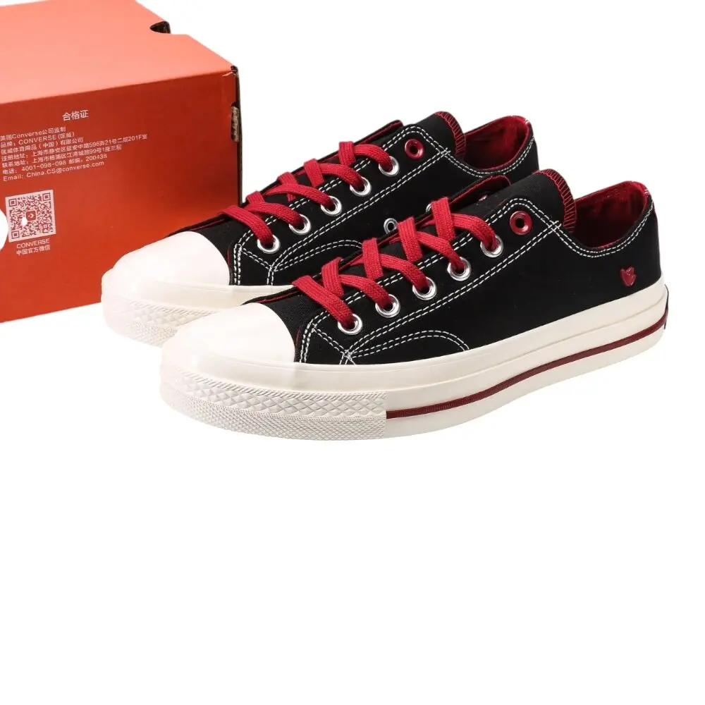 נעלי קונברס-Converse CAT BLACK RED – תמונה 3