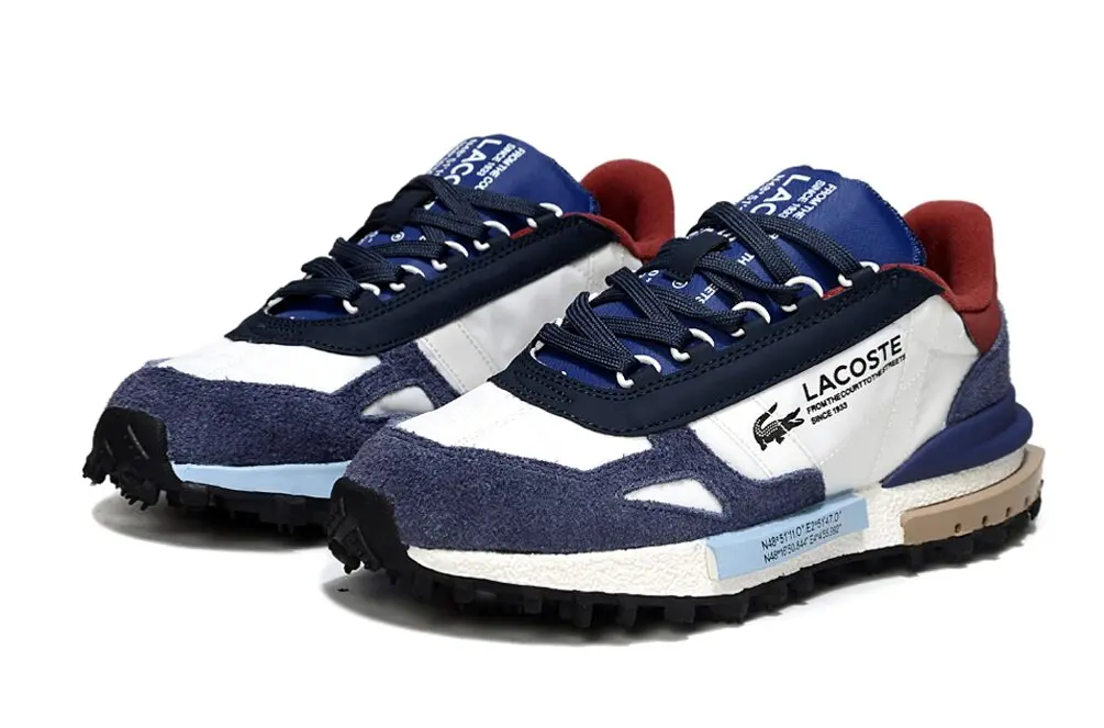 נעלי לקוסט-LACOSTE SHOES BLUE WHITE – תמונה 3